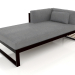 3D Modell Modulares Sofa, Teil 2 links (Schwarz) - Vorschau