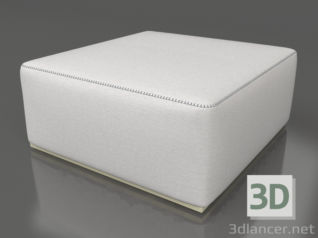 modello 3D Modulo divano, pouf (Oro) - anteprima