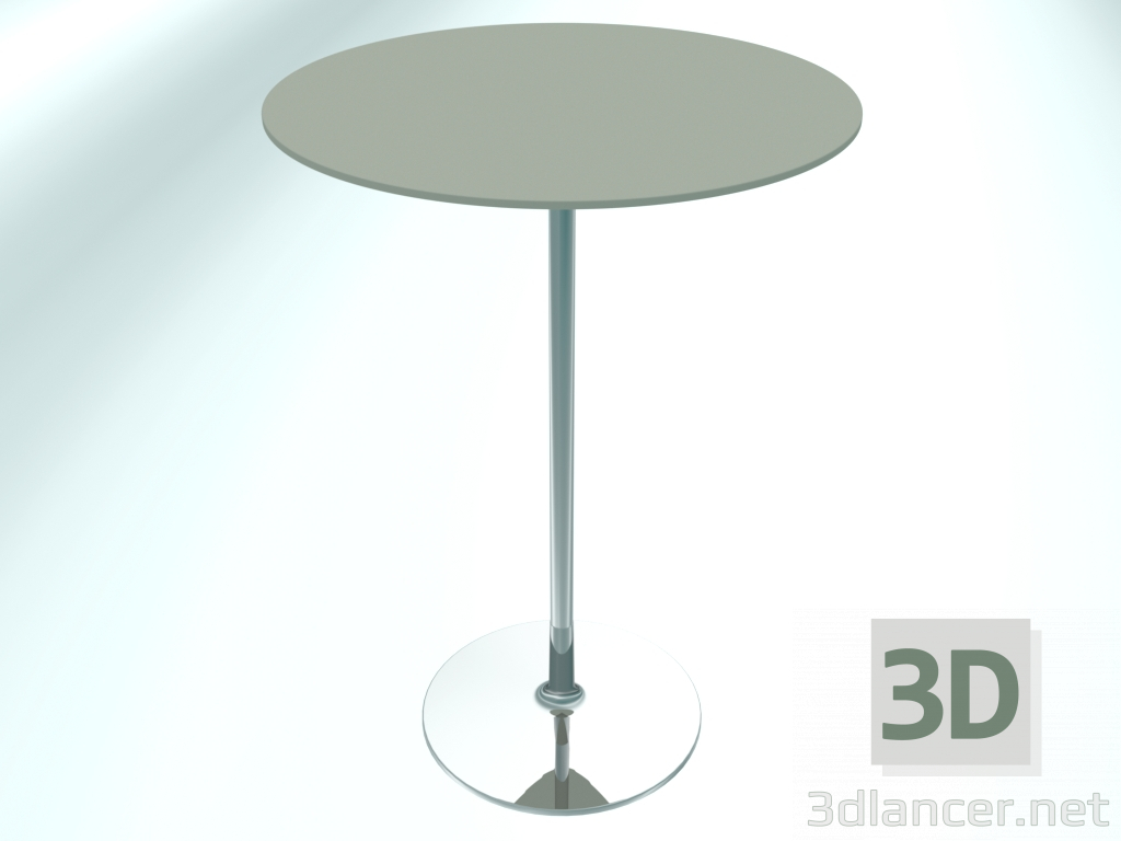 3D Modell Restauranttisch rund (RR10 Chrom G3, Ø800 mm, H1100 mm, runde Basis) - Vorschau
