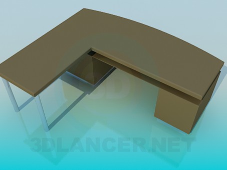 3D Modell Winkel-Arbeitstisch - Vorschau