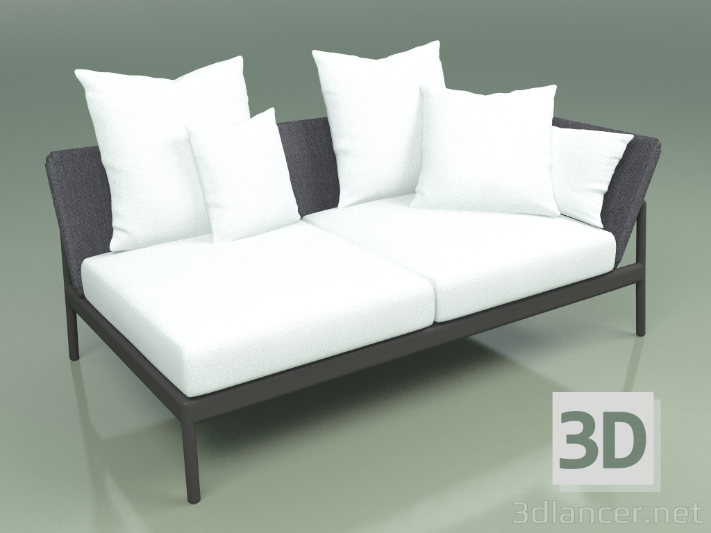 modello 3D Modulo divano sinistro 005 (Metal Smoke, Batyline Grey) - anteprima