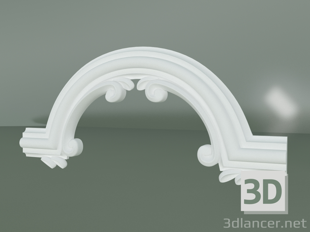 3D modeli Alçı dekorasyon elemanı ED034 - önizleme
