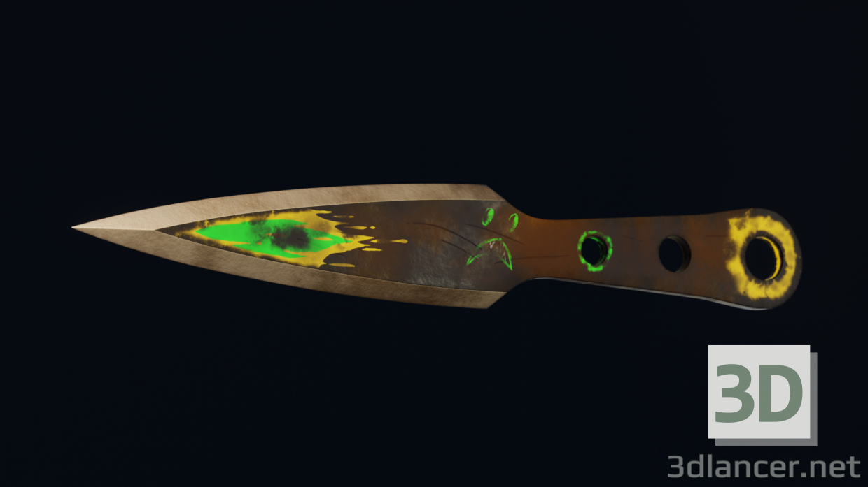 modello 3D coltello - anteprima