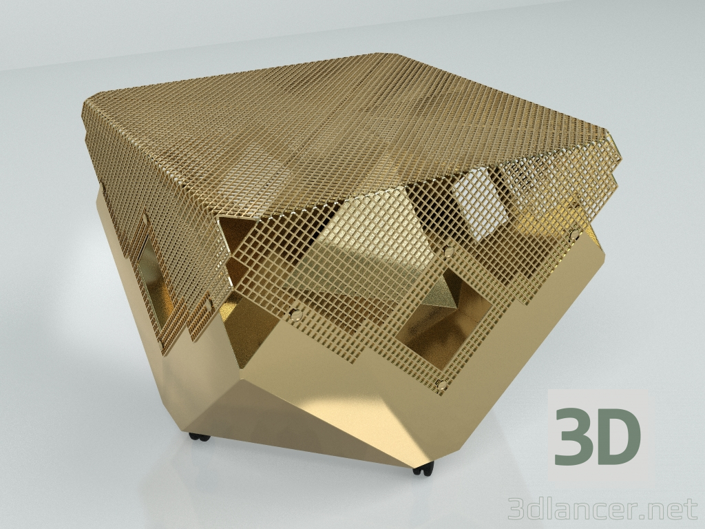 3D Modell Kuscheln am Tisch - Vorschau