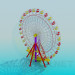 modello 3D Rotella di Ferris - anteprima