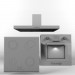 modello 3D di Forno piano cottura estrattore Ventilatore comprare - rendering
