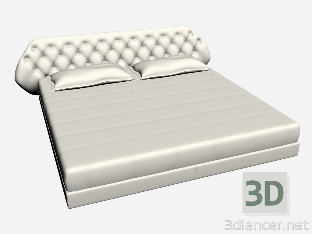 3d model Bed double FLY CAPITONNE - preview