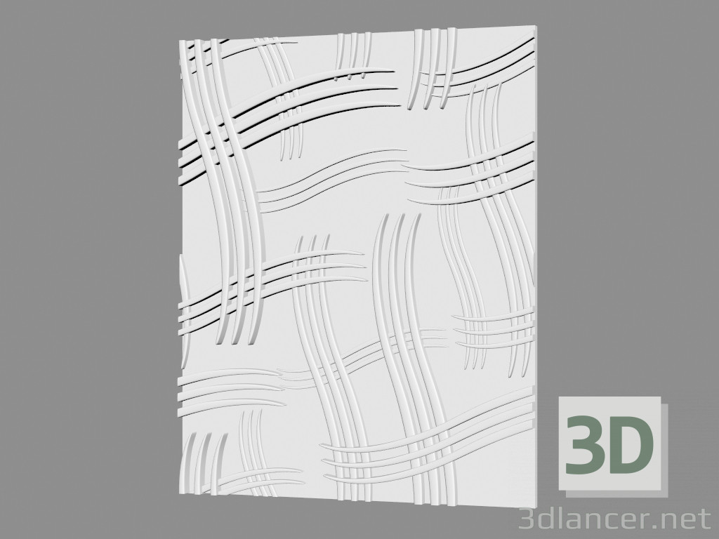3D modeli Alçı duvar paneli (sanat 128) - önizleme