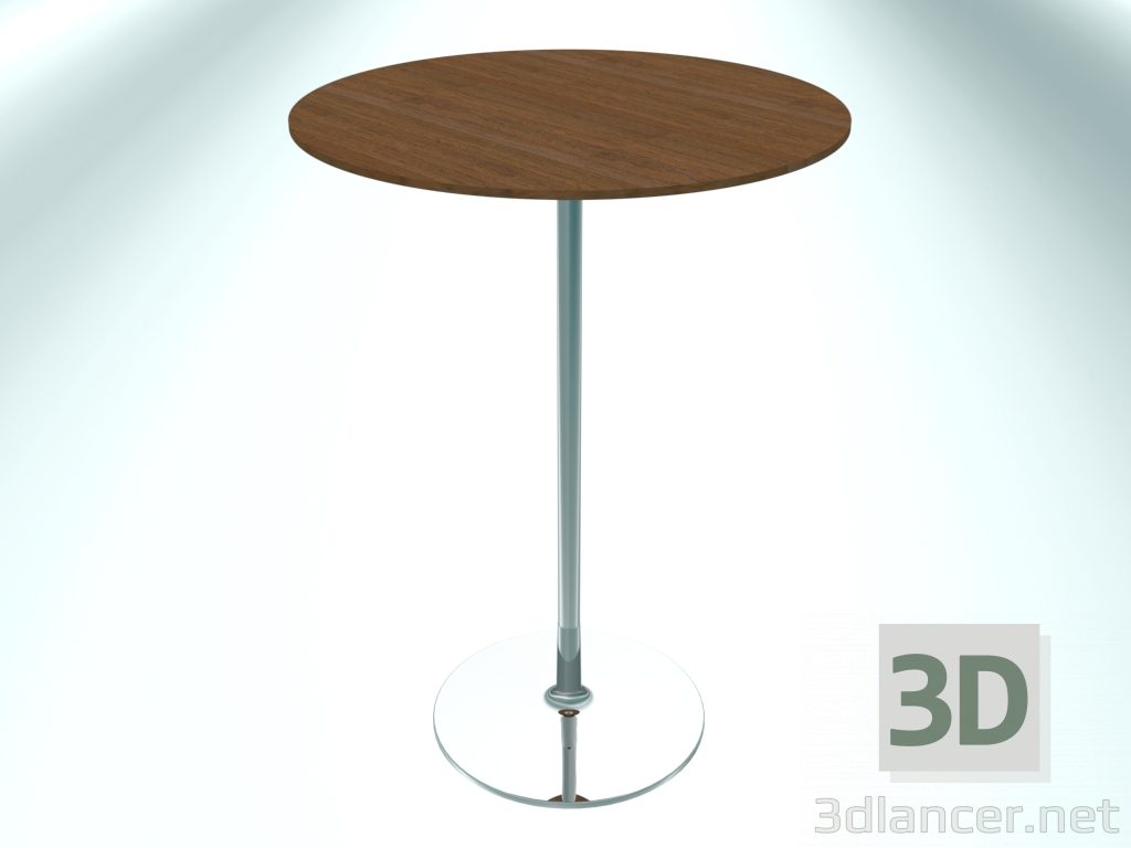 3D Modell Restauranttisch rund (RR10 Chrom НМ12, Ø800 mm, Н1100 mm, runder Fuß) - Vorschau
