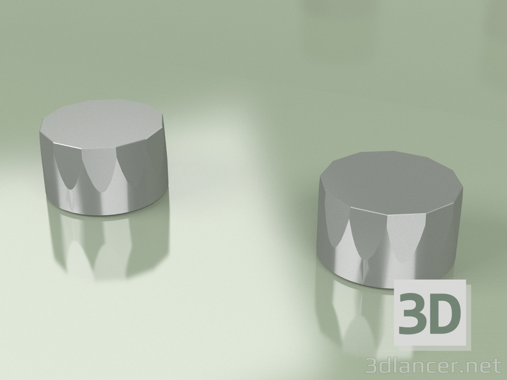 modèle 3D Jeu de 2 mitigeurs d'arrêt Ø 63 mm par plateforme (15 51 V, AS) - preview