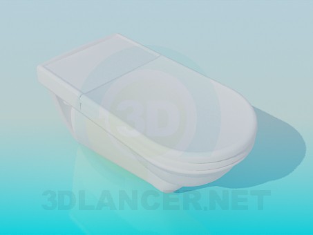 modello 3D Bacino dell'armadio con coperchio - anteprima