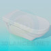 modèle 3D Bassin de cabinet avec couvercle - preview