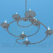 3d model Chandelier-spiral with candles - preview