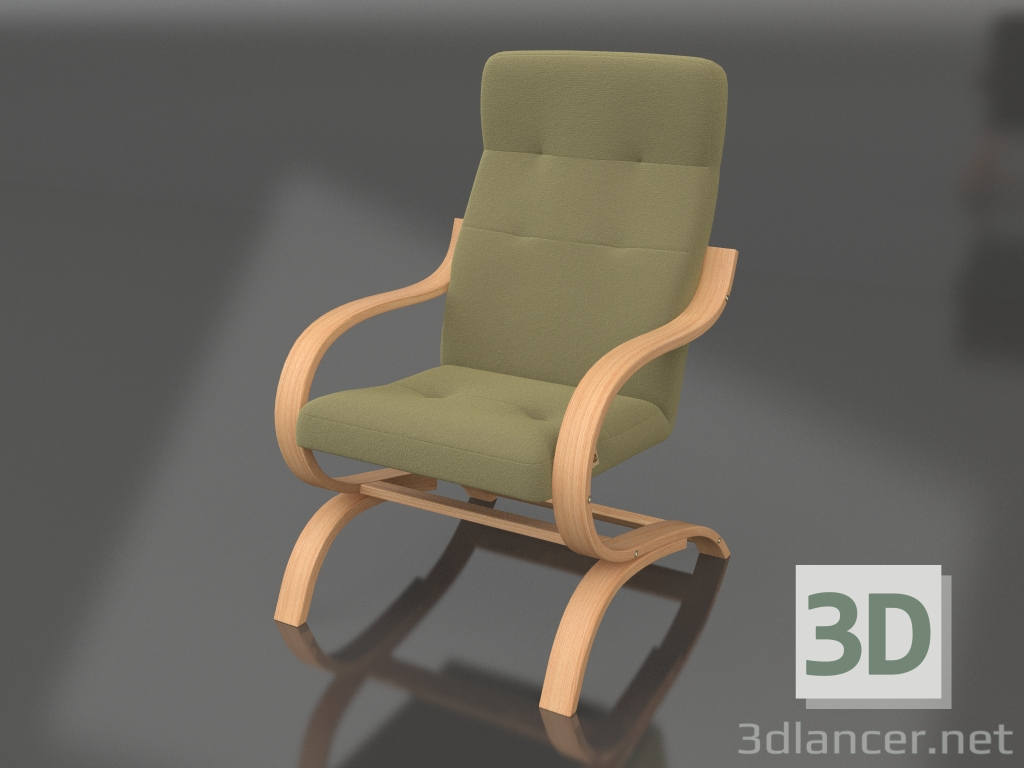 Modelo 3d cadeira de onda - preview