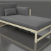 3D Modell Modulares Sofa, Abschnitt 2 rechts, hohe Rückenlehne (Gold) - Vorschau