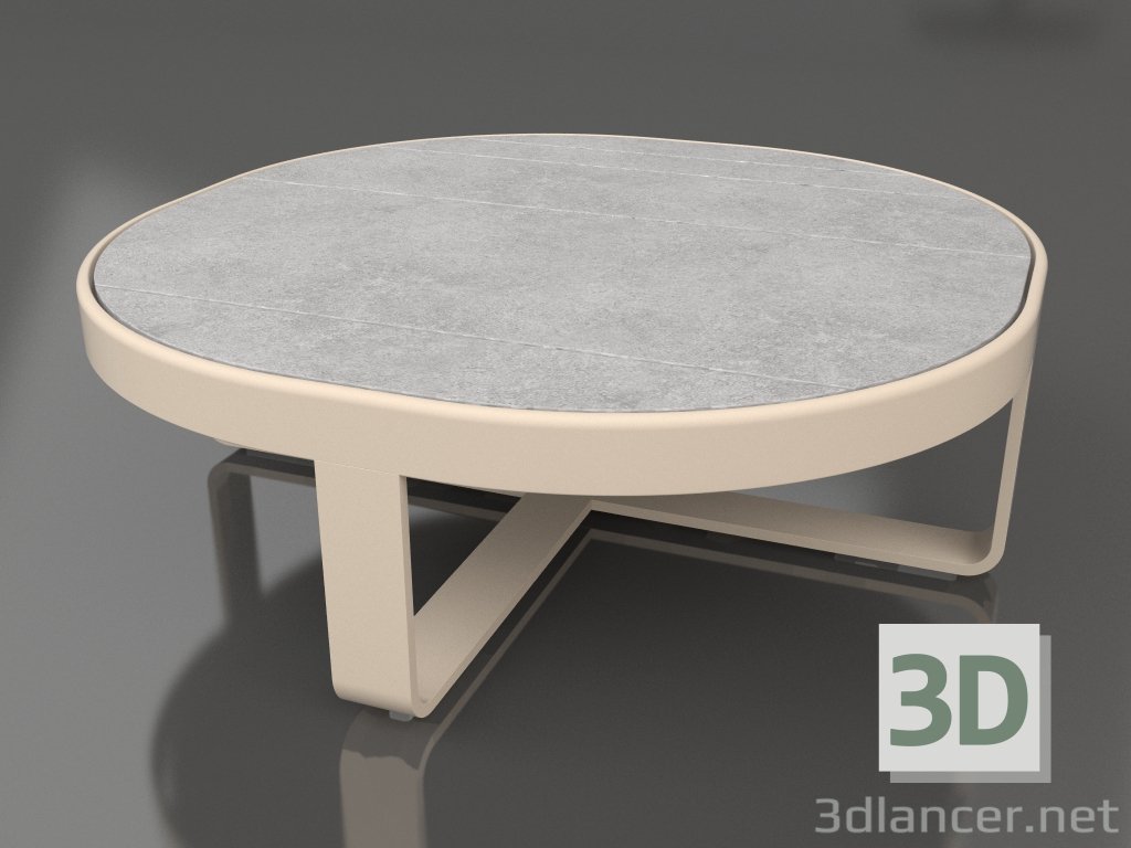 3D Modell Runder Couchtisch Ø90 (DEKTON Kreta, Sand) - Vorschau