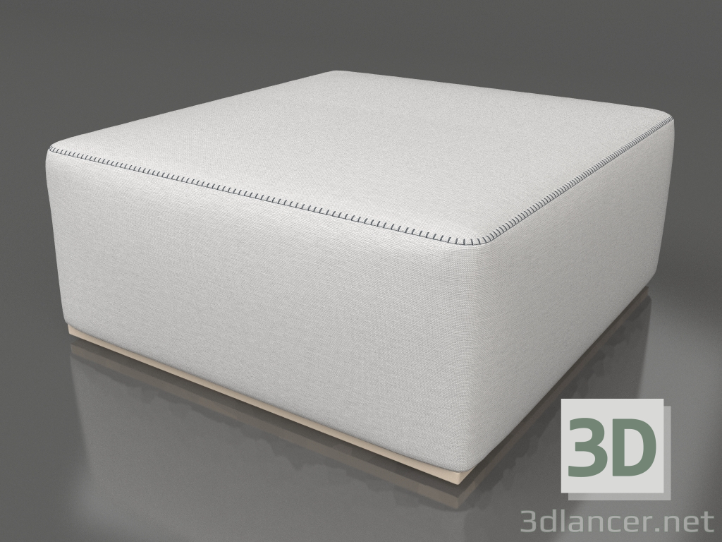 modello 3D Modulo divano, pouf (Sabbia) - anteprima