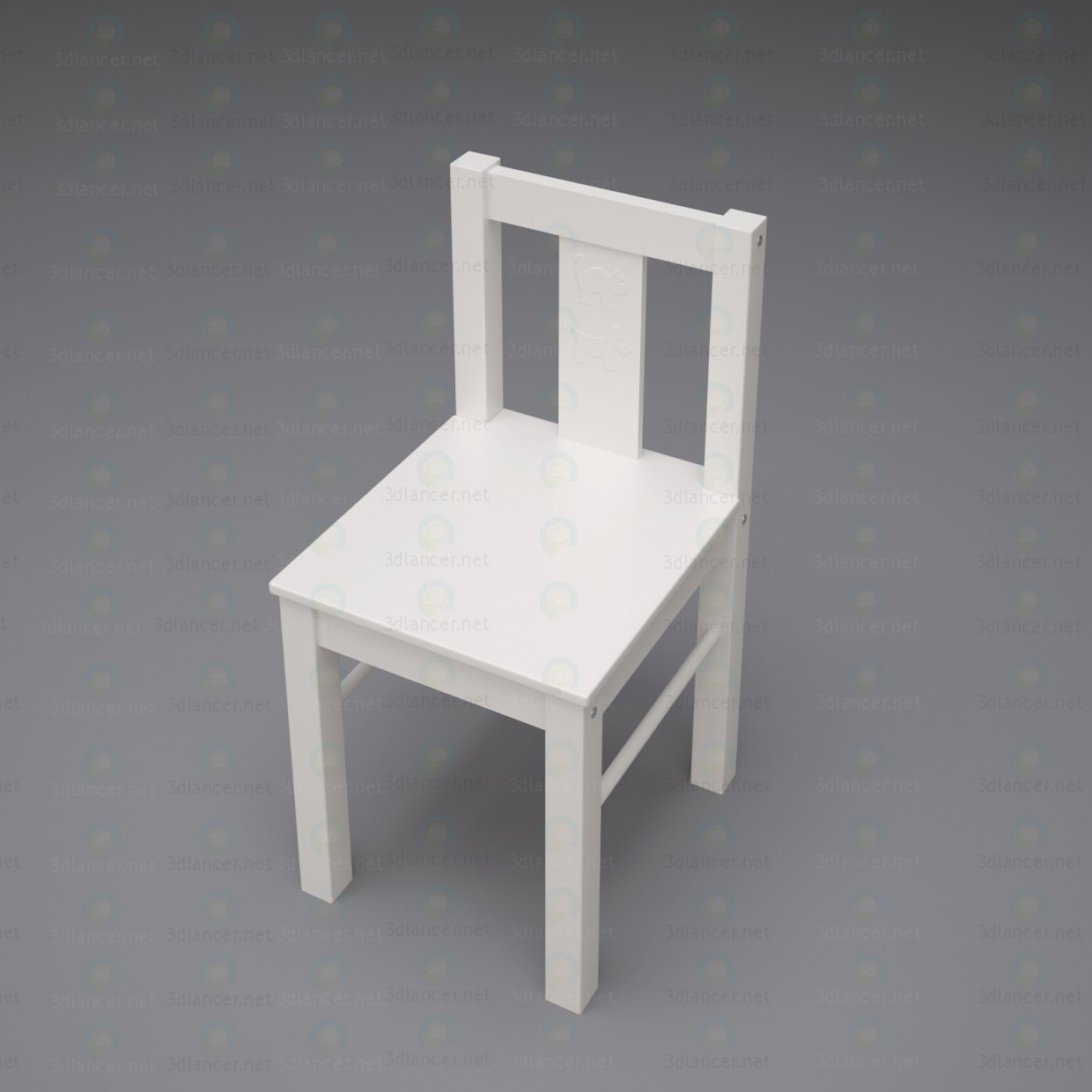 3d модель дитячий стілець kritter – превью