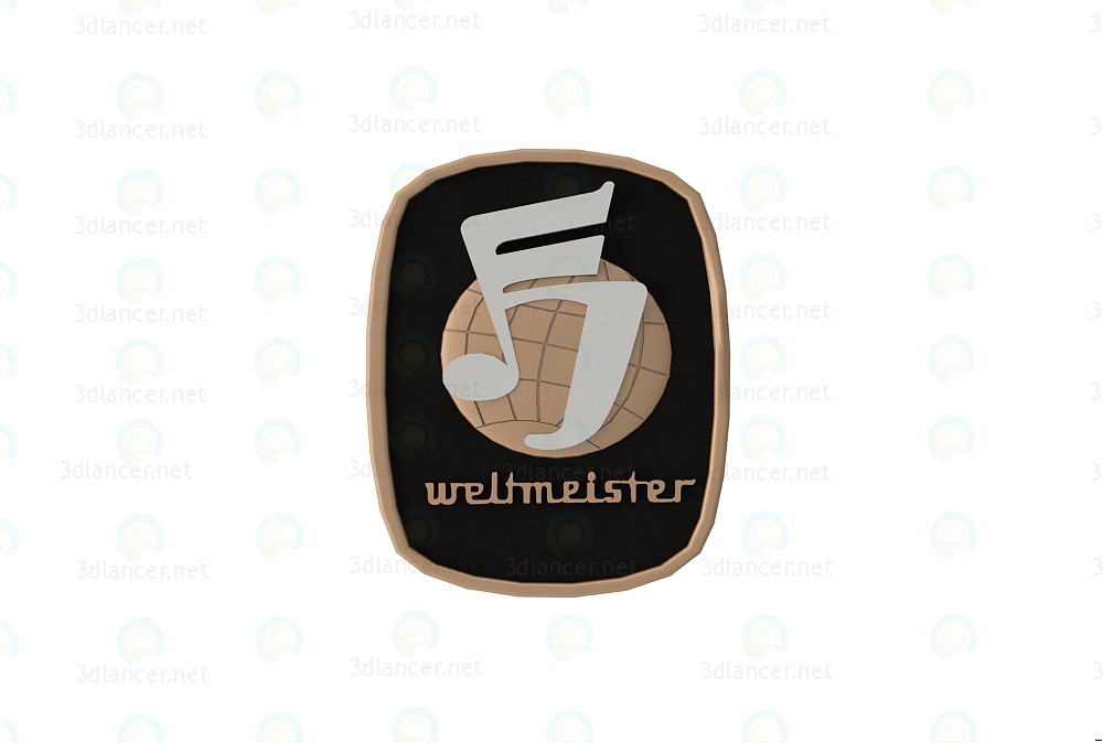 Modelo 3d Emblema Weltmeister - preview