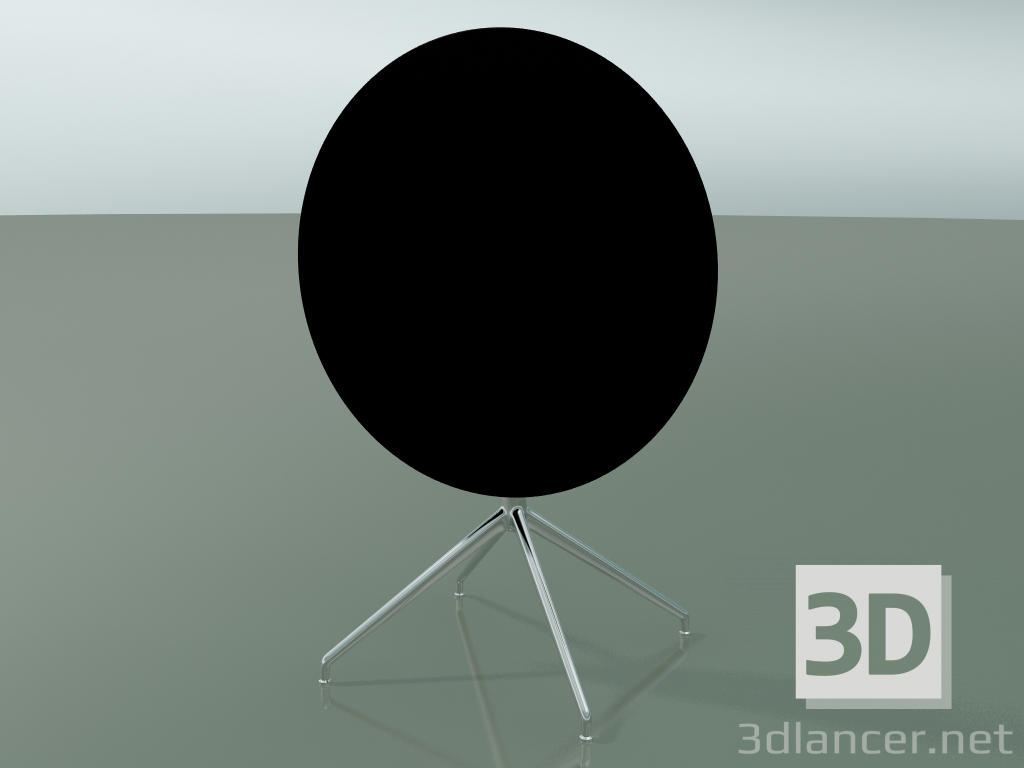 3D Modell Runder Tisch 5745 (H 72,5 - Ø79 cm, gefaltet, schwarz, LU1) - Vorschau