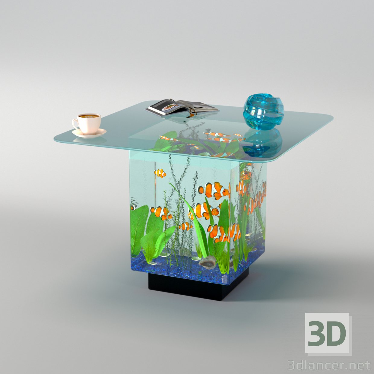 3D kahve masası modeli satın - render