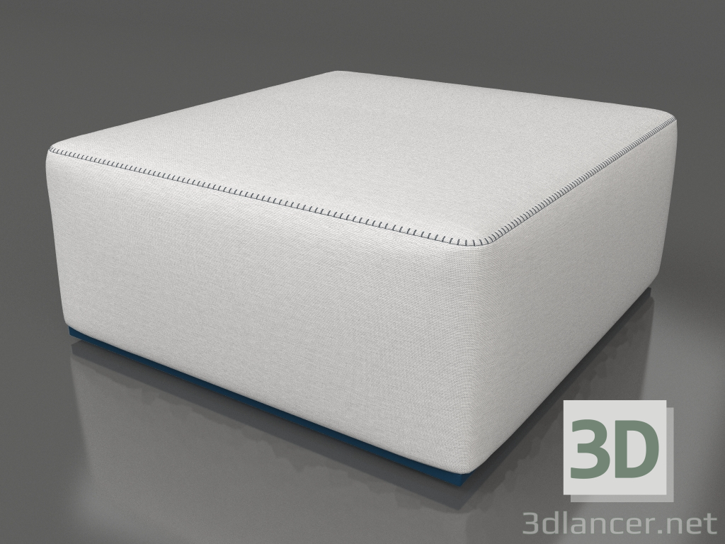 modèle 3D Module canapé, pouf (Gris bleu) - preview