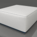 Modelo 3d Módulo sofá, pufe (azul cinza) - preview