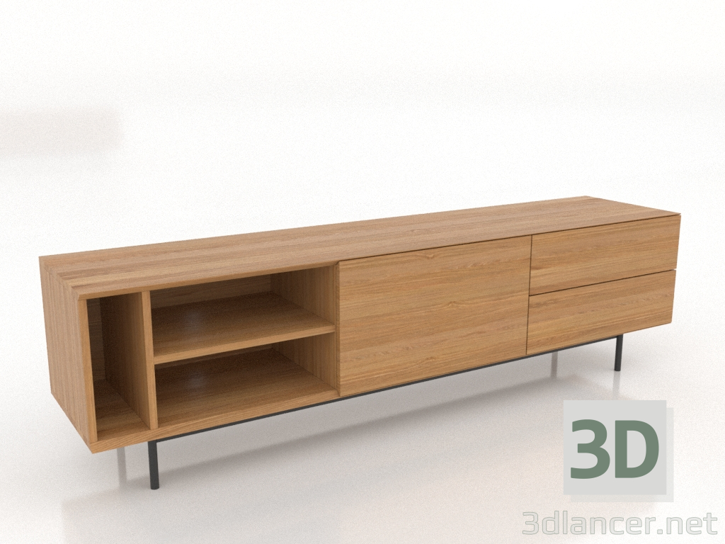 Modelo 3d Suporte de TV 3 1800 mm (carvalho natural) - preview Modelo 3d Suporte de TV 3 1800 mm (carvalho natural) - preview