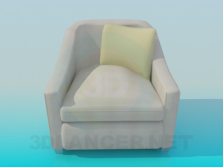 3d модель Кресло с подушкой – превью