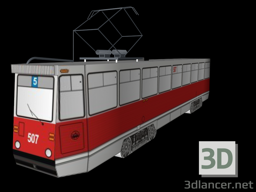 3d model Tranvía - vista previa