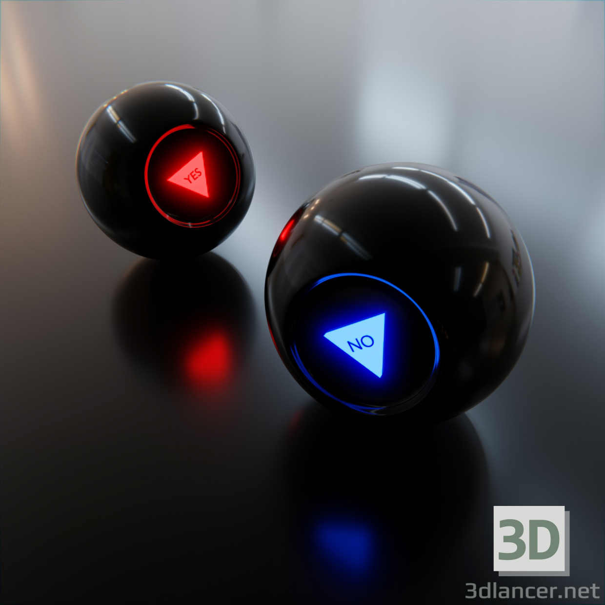 3d Magic 8 ball model buy - render