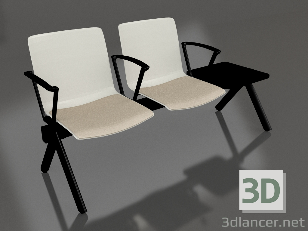 3D Modell Sitzbank Shila SH2S1B - Vorschau