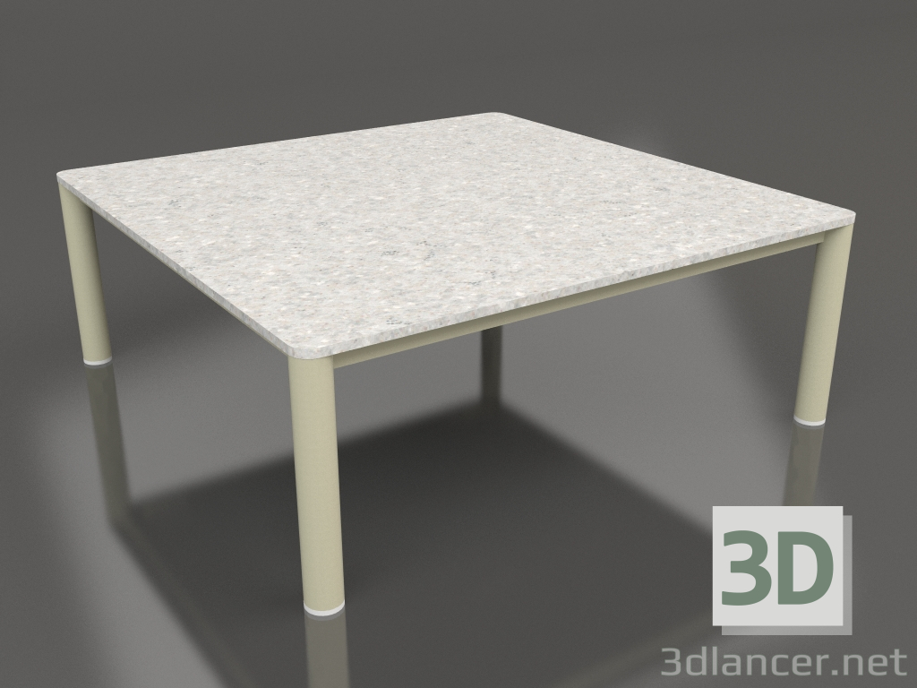 modello 3D Tavolino 94×94 (Oro, DEKTON Sirocco) - anteprima
