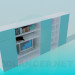 modello 3D Libreria in salotto - anteprima