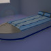 3d модель Ліжко-човен – превью