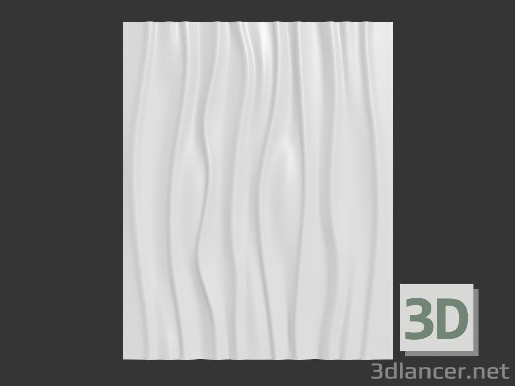 3D Modell Dekorpaneel Welle - Vorschau