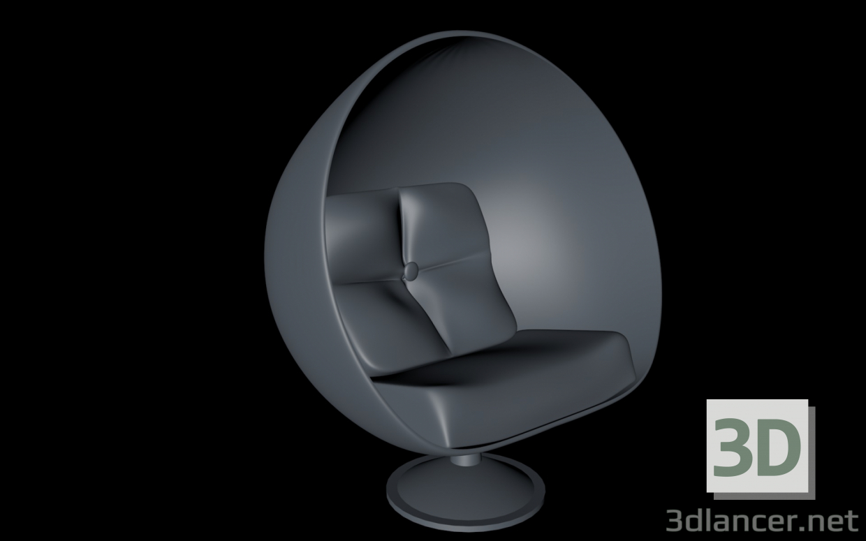 3d Кресло "Полусфера" модель купить - ракурс