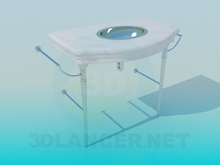 3d model lavabo de colada - vista previa
