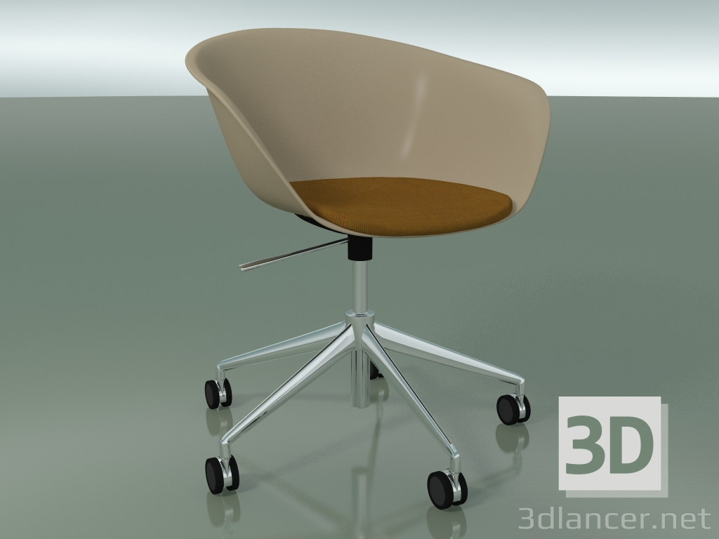 3D Modell Stuhl 4229 (5 Räder, drehbar, mit Sitzkissen, PP0004) - Vorschau