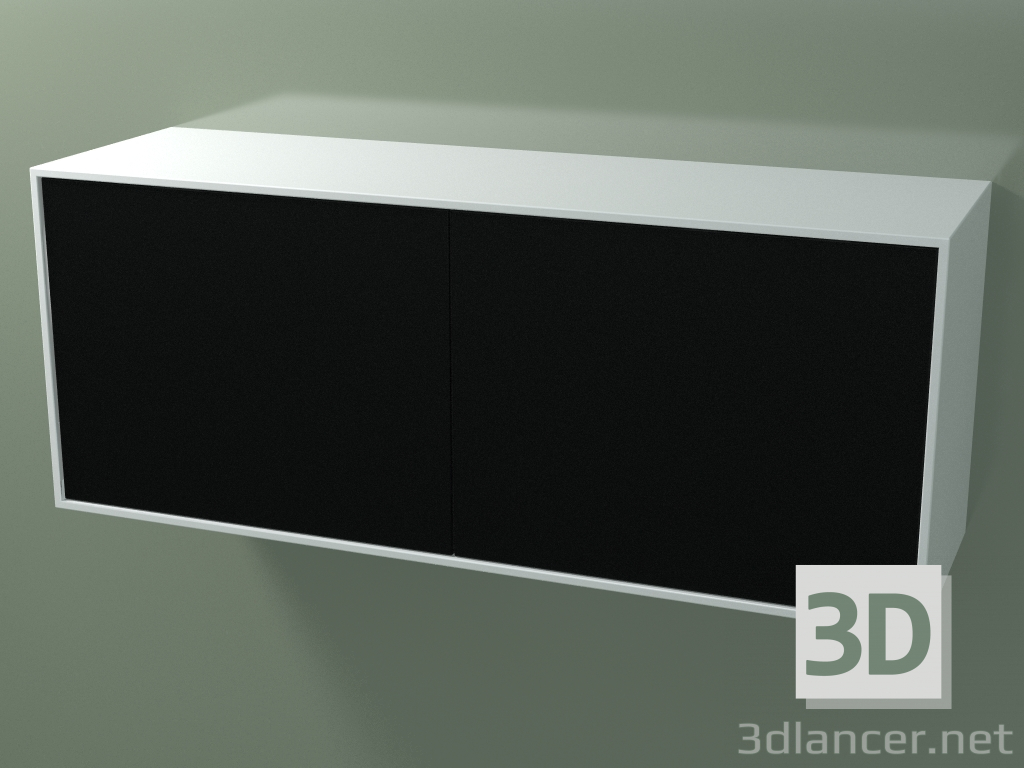 3D Modell Doppelbox (8AUEBA03, Gletscherweiß C01, HPL P06, L 120, P 36, H 48 cm) - Vorschau