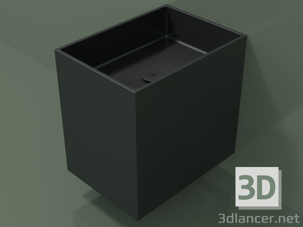 3d model Wall-mounted washbasin (02UN13301, Deep Nocturne C38, L 36, P 50, H 48 cm) - preview