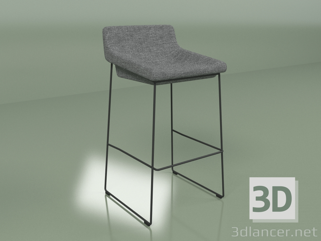 3d модель Стілець барний Comfy (сірий) – превью