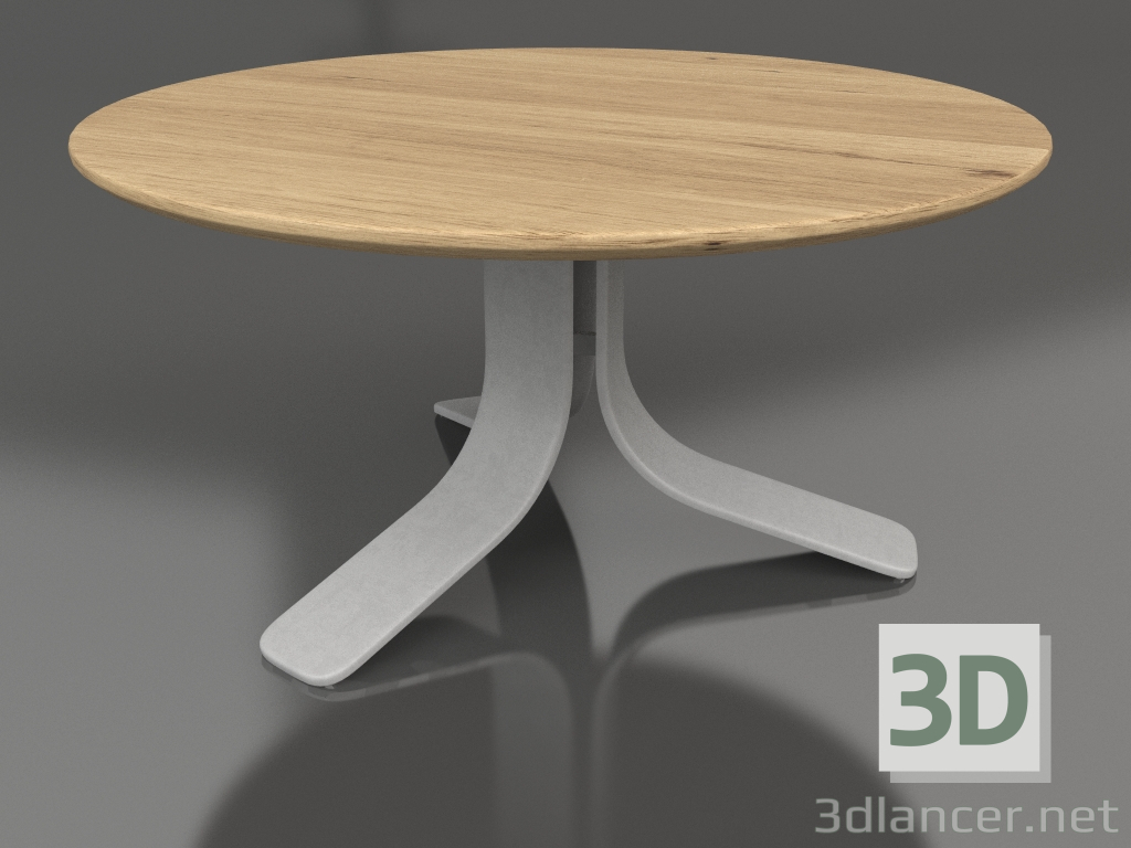 modello 3D Tavolino Ø80 (Grigio agata, Legno di iroko) - anteprima