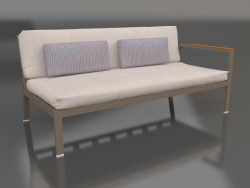 Sofa module, section 1 right (Bronze)