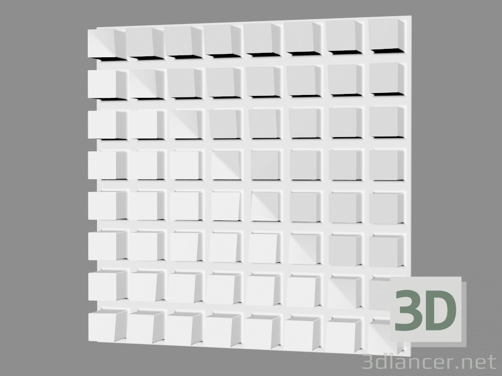3d модель Гіпсова стінна панель (арт 130) – превью