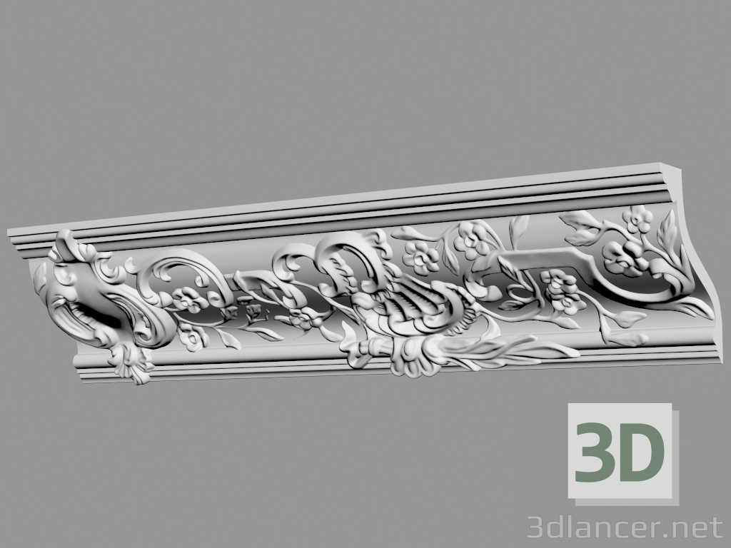 3d model Cornice with a picture of DKS-10 (155h120mm) - preview