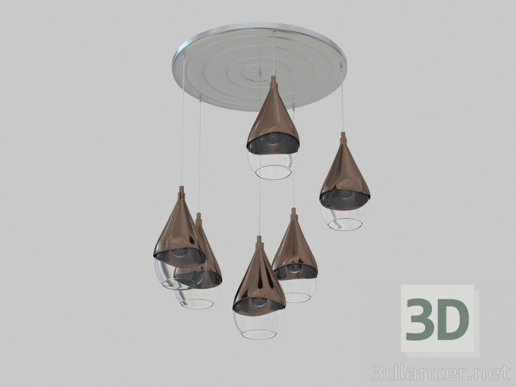 3D Modell Kronleuchter Tropfen (648010206) - Vorschau