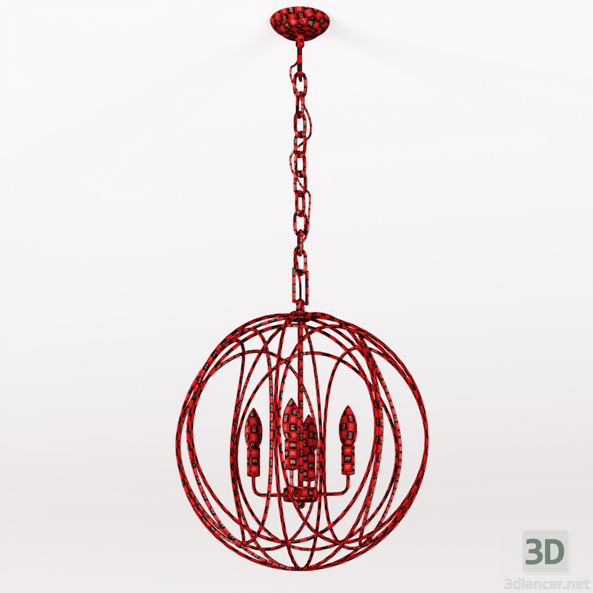 3d Arbor lamp cage model buy - render