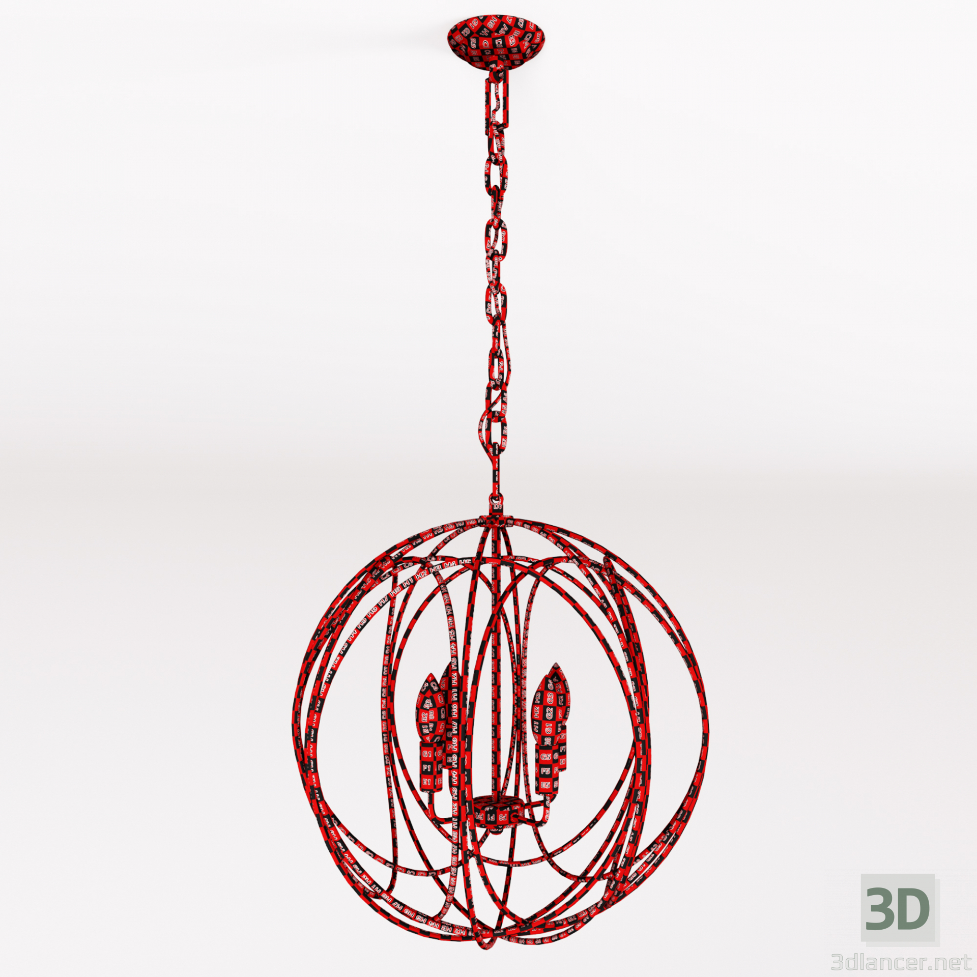 Jaula de la lámpara del cenador 3D modelo Compro - render