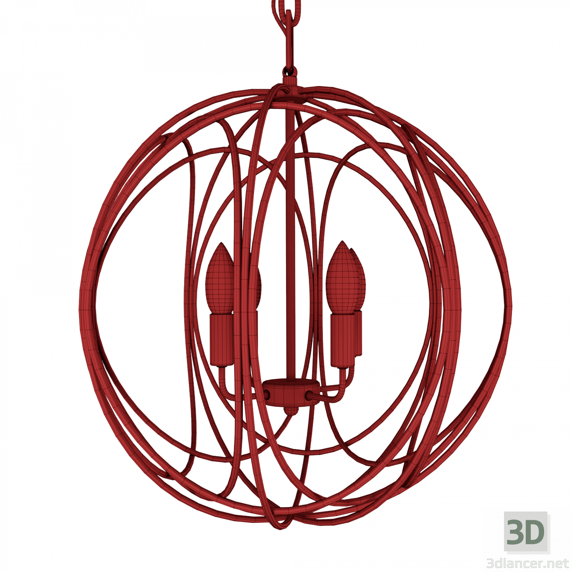 3d Arbor lamp cage model buy - render